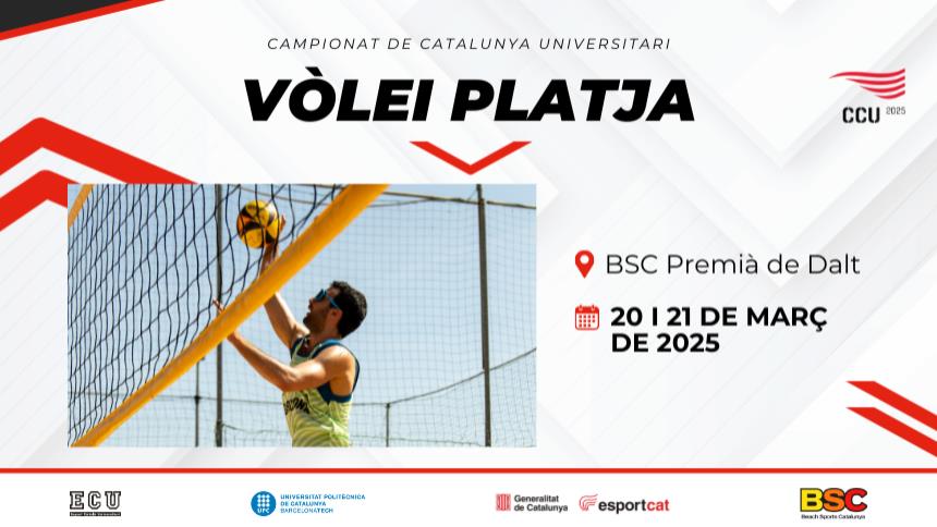 Ja us podeu inscriure al Campionat de Catalunya Universitari de Voleibol Platja!